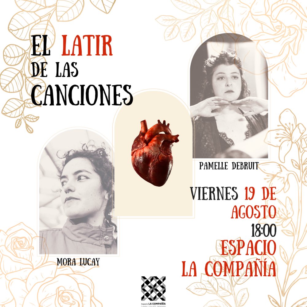 Flyer Evento EL LATIR DE LAS CANCIONES: PAMELLE DEBRUIT Y MORA LUCAY