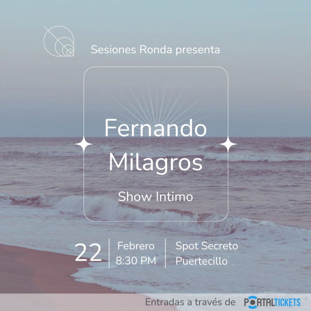 Flyer FERNANDO MILAGROS: SHOW ÍNTIMO EN PUERTECILLO