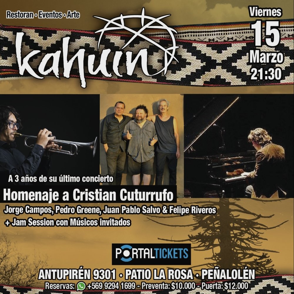 Flyer KAHUIN PRESENTA:  EL SHOW FINAL DE CRISTIAN CUTURRUFO EN KAHUÍN - VIERNES 15  MARZO