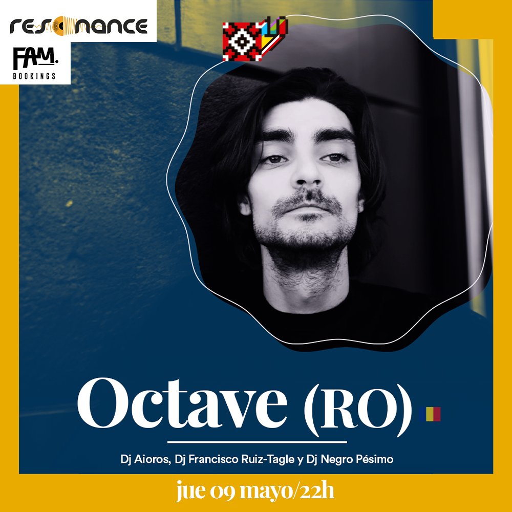 Flyer DJ OCTAVE (RUMANIA) Y SHOWCASE RESONANCE EN CASA DE SALUD, CONCEPCIÓN
