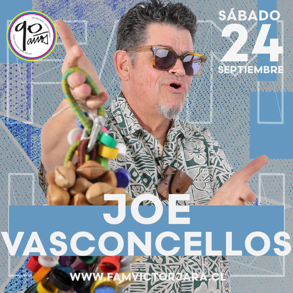 Flyer Evento JOE VASCONCELLOS EN FAM VICTOR JARA