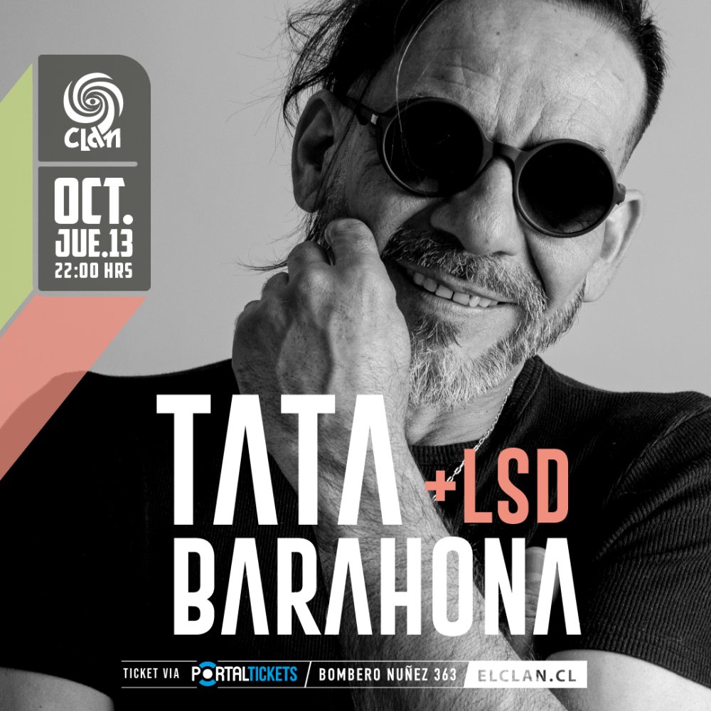 Flyer Evento CLAN PRESENTA: TATA BARAHONA + LSD