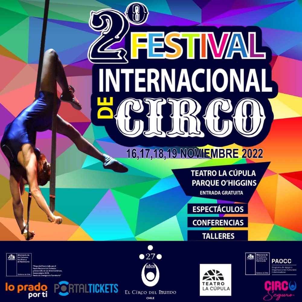 Flyer Evento 2º FESTIVAL INTERNACIONAL DE CIRCO EN TEATRO LA CÚPULA
