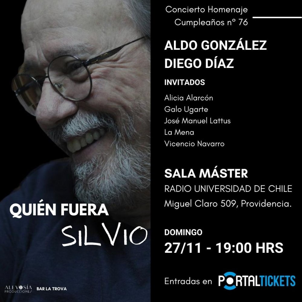 Flyer Evento QUIEN FUERA SILVIO - ALDO GONZALEZ & DIEGO DIAZ