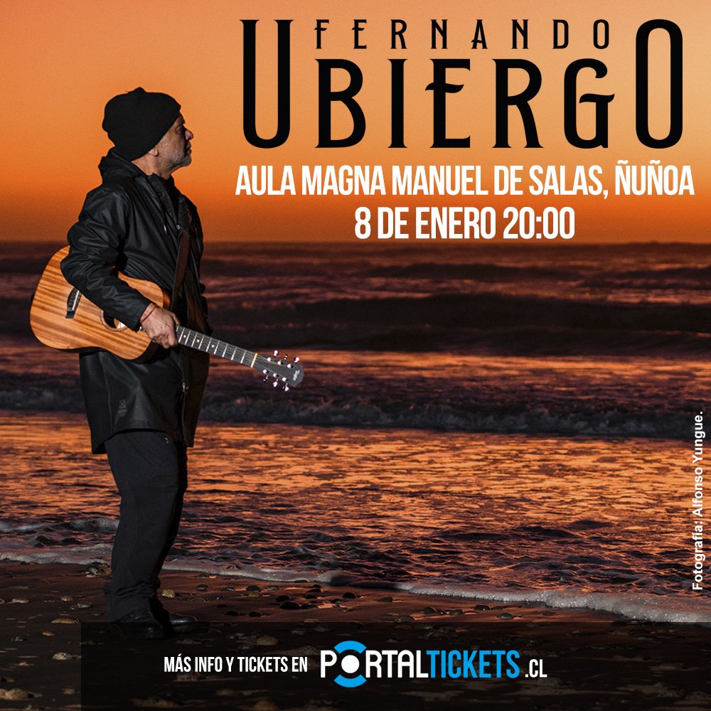 Flyer Evento FERNANDO UBIERGO EN AULA MAGNA MANUEL DE SALAS