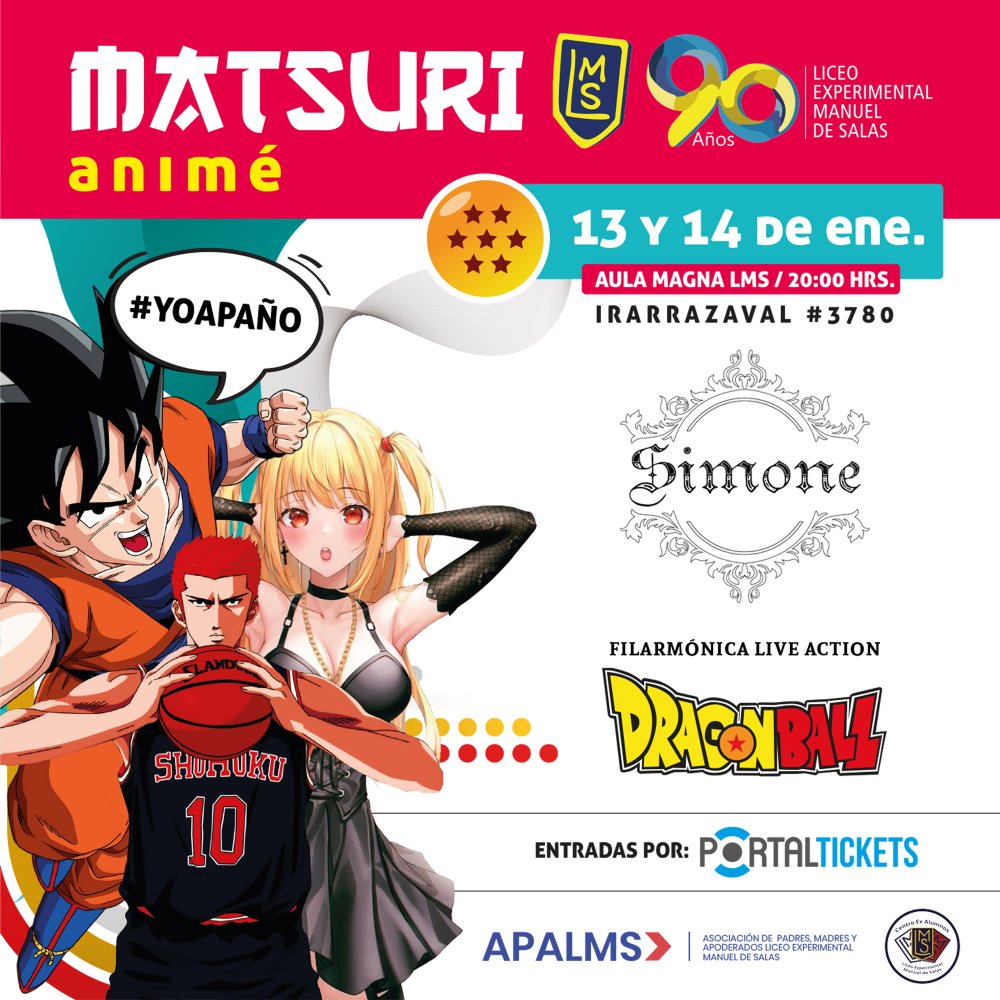 Flyer Evento FESTIVAL MATSURI ANIMÉ EN EL AULA MAGNA MANUEL DE SALAS