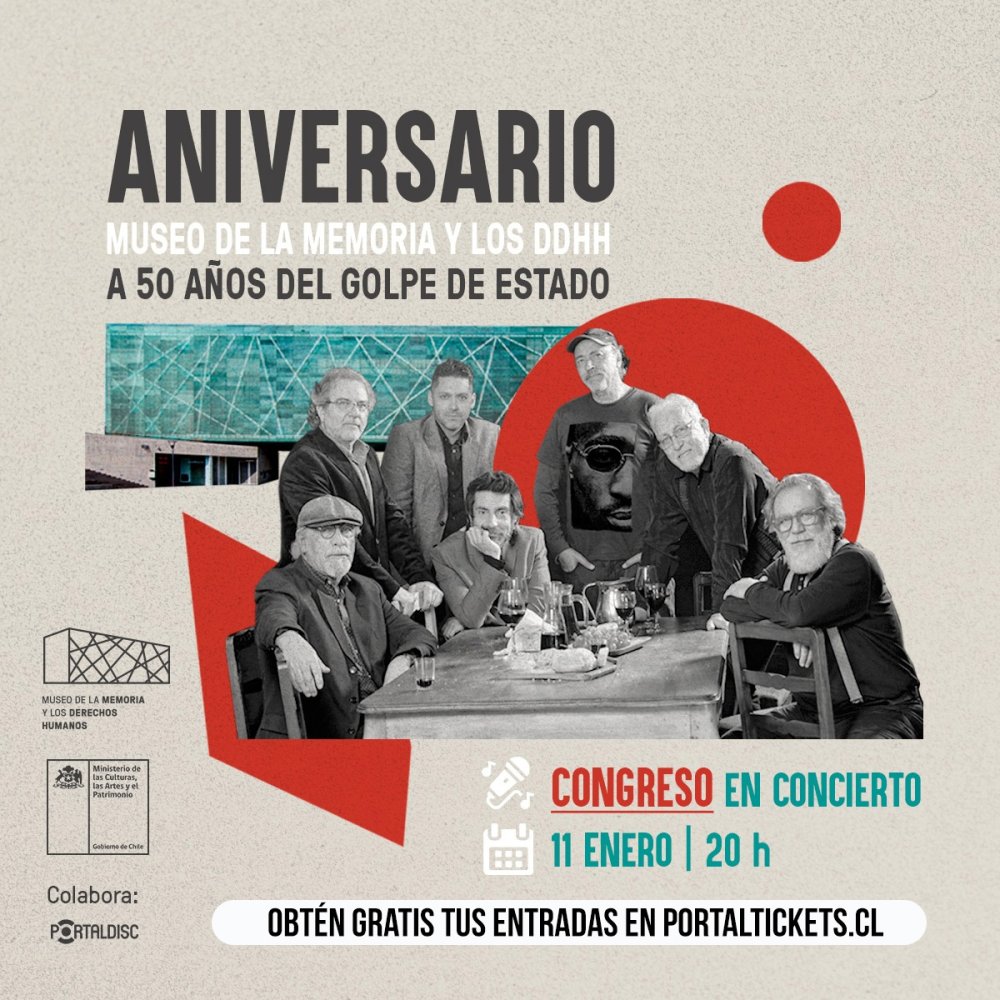 Flyer Evento CONGRESO EN EL ANIVERSARIO MUSEO DE LA MEMORIA Y LOS DDHH