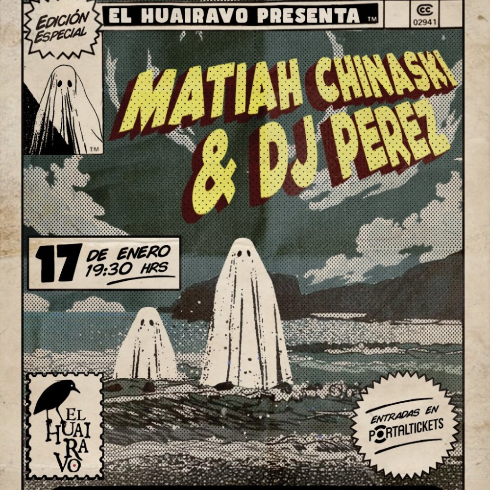 Flyer Evento MATIAH CHINASKI Y DJ PEREZ EN NIEBLA 